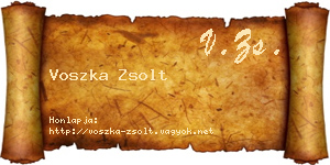 Voszka Zsolt névjegykártya